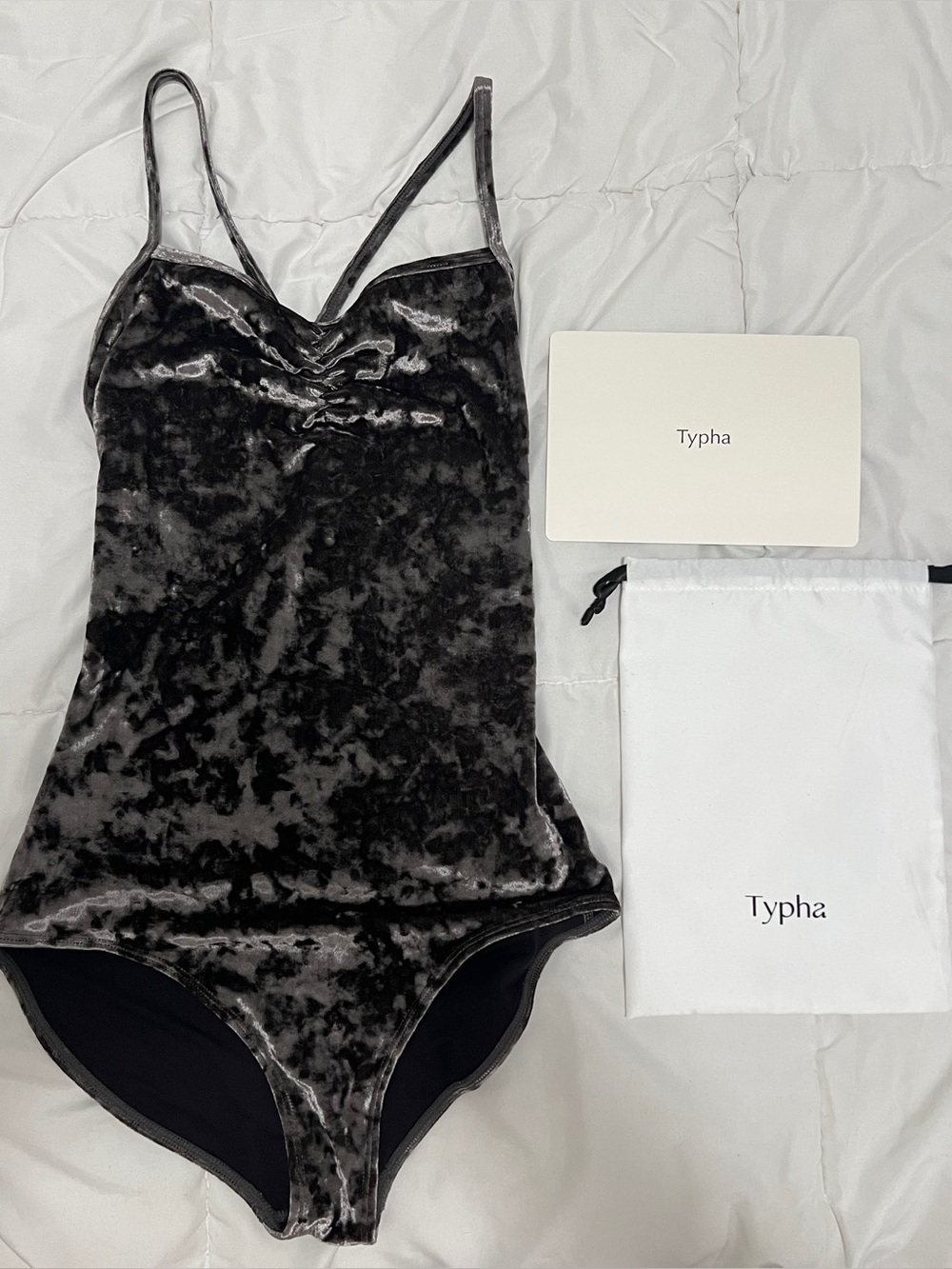 Typha Strappy Velvet Leotard